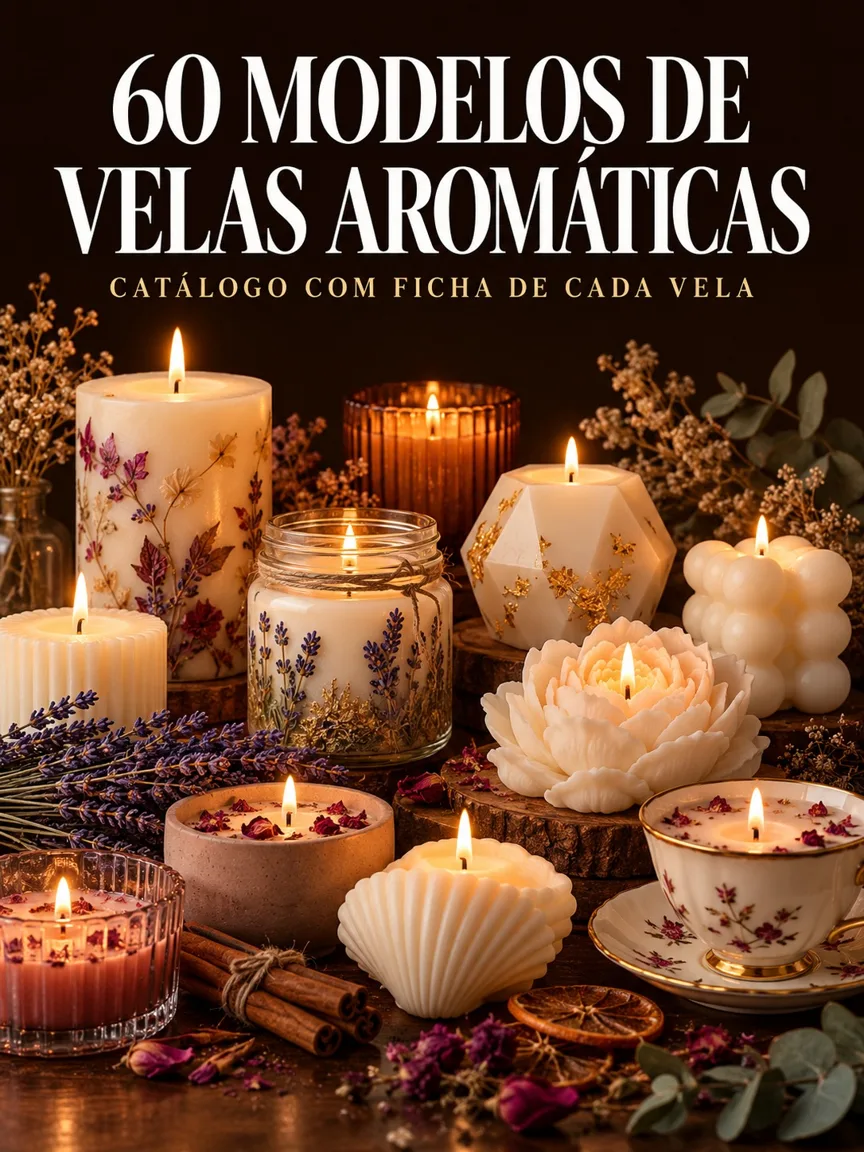 Capa do livro 60 Modelos de Velas Aromáticas