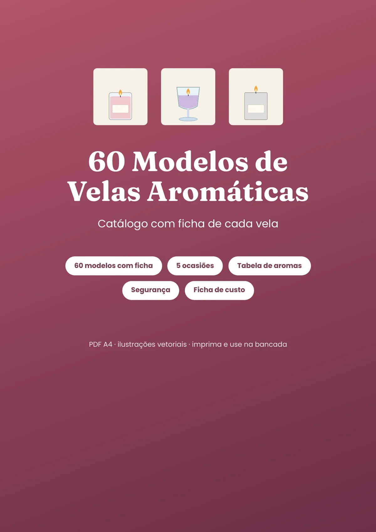 Página real do PDF 60 Modelos de Velas Aromáticas: capa